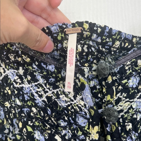 Free People - Molly Jo Boho Colorful Floral Back Cutout Midi Dress Size XL - Picture 10 of 14